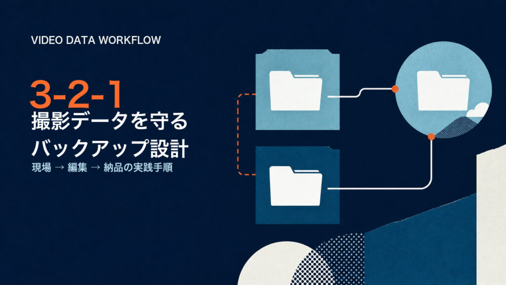 3-2-1バックアップで撮影データを守る流れを示した図