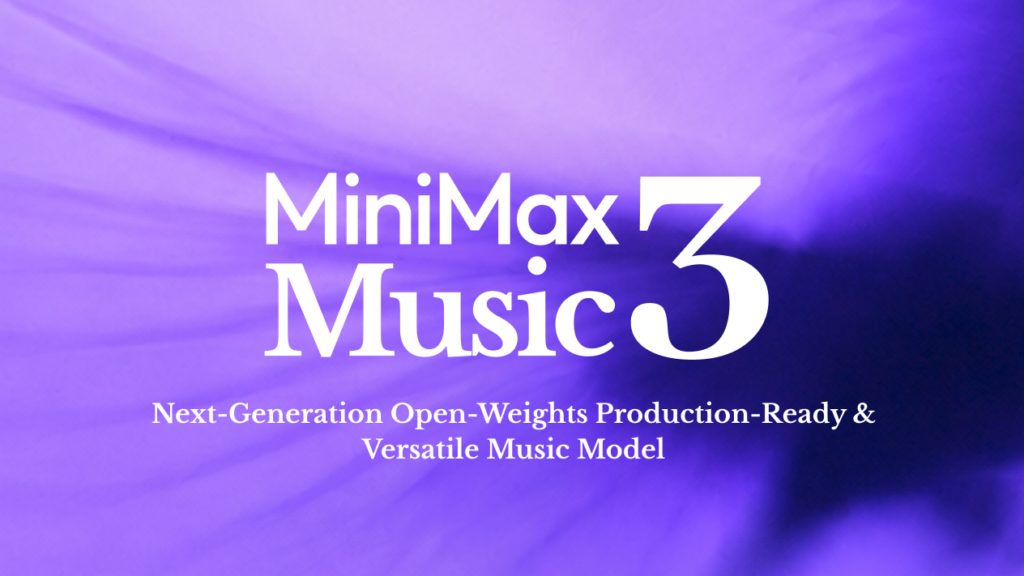MiniMax Music 3.0の公式キービジュアル
