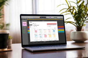 MacのDAW上でMelody Flipの音楽パターンを選ぶ公式使用イメージ
