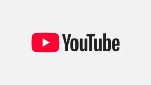 明るい背景の中央に配置されたYouTube公式ロゴ