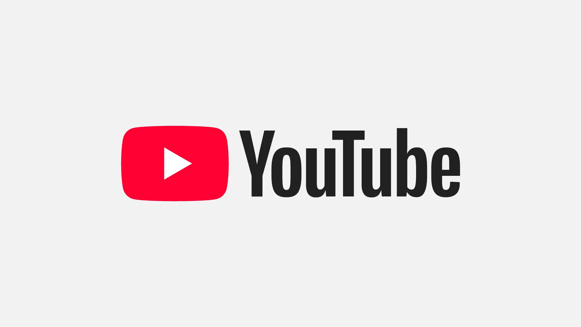 明るい背景の中央に配置されたYouTube公式ロゴ